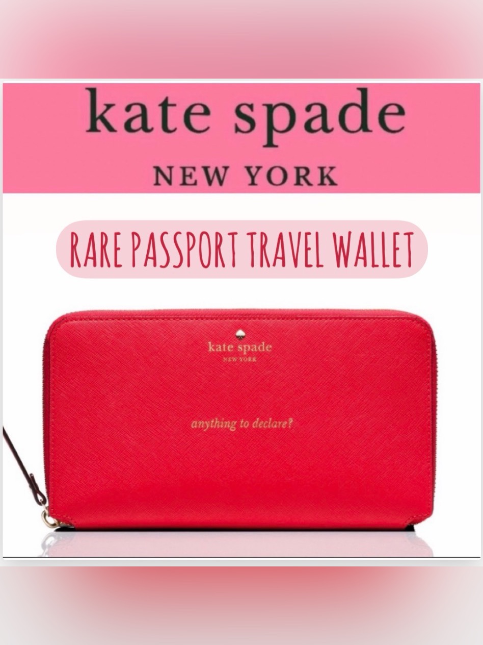 Kate Spade Like Rarered Continental Jet Setzip Aroundpassport Wallet